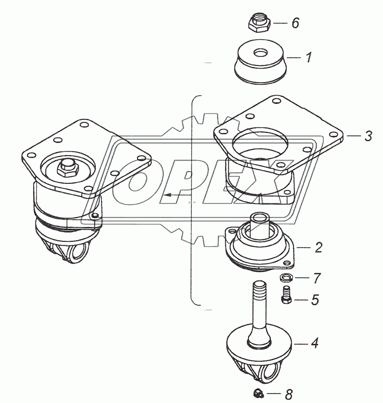 5320-5001010 Кронштейн переднего крепления кабины верхний